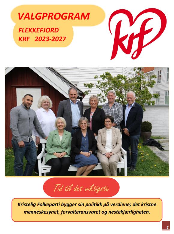 Valgprogram 2023-2027 | Flekkefjord KrF
